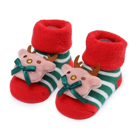 

Unisex Toddler Non Slip Warm Socks Baby Boys Thick Winter Socks for Baby Christmas Socks For Baby