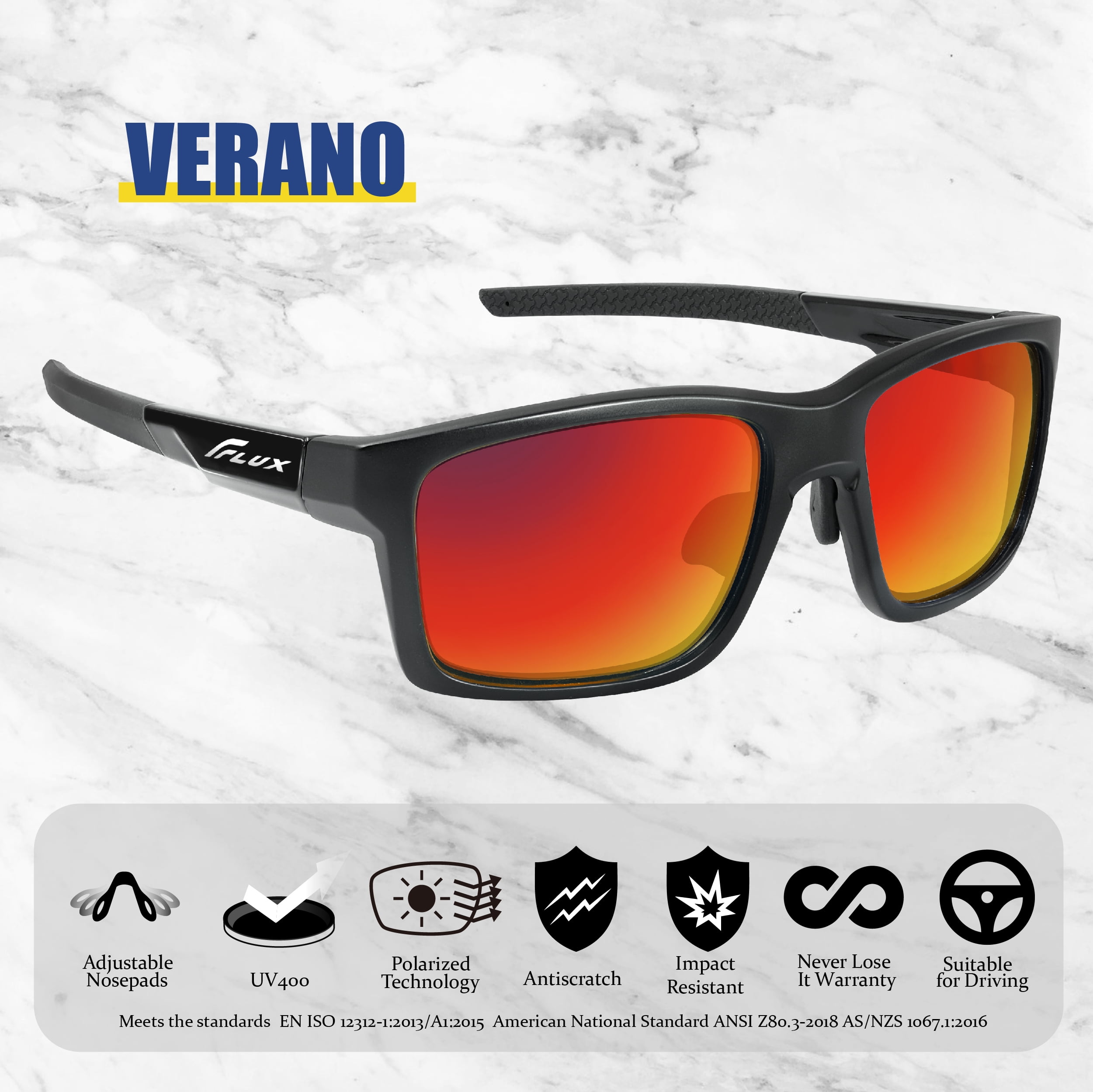 Flux Verano Polarized Sports Sunglasses for Men & Women