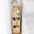 thumbnail image 6 of LEFHDA Modern Narrow Nightstands Set of 2 & Dressers Mid-century Modern Natural Wood Bedside Tables with Drawers, Open Shelf, and Wood Grain Design for Bedroom & Living Room, 6 of 9
