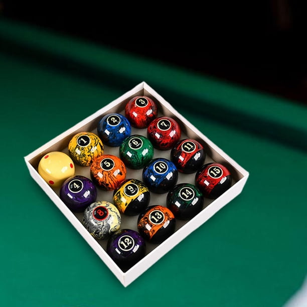 Juego De 16 Bolas De Billar De Lujo - Tamaño Estándar 2-1/4" - Ideal Para Mesas De Billar