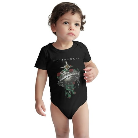 

Whitesnake Baby Onesie Rest-Heart David Coverdale Toddler Baby Boys Girls Short-Sleeve Bodysuits Cotton Romper Black 18 Months