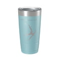 thumbnail image 1 of Oak Hollow Lake Map Tumbler Travel Mug Insulated Laser Engraved Coffee Cup High Point North Carolina 20 oz Light Blue, 1 of 1