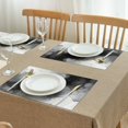 thumbnail image 3 of Gray Black Gold Marble Pattern Summer Placemats Table Placemats Set Of 4-Linen Kitchen Washable Placemats Table Mats 11.8"x17.7" Non-Slip Heat Resistant, 3 of 6