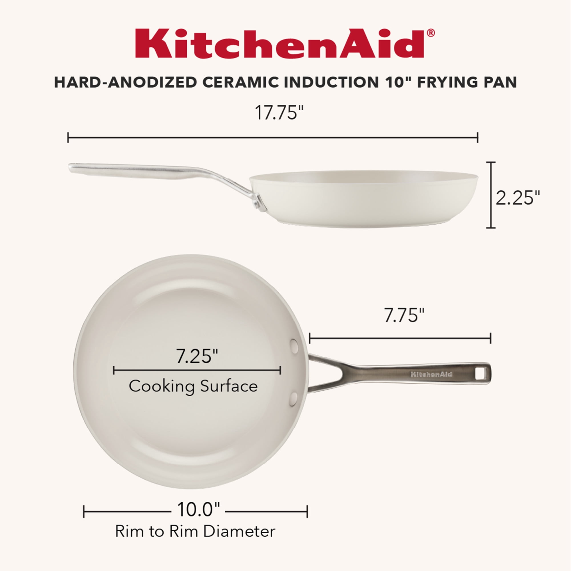 KitchenAid Nonstick Aluminum Skillets, White