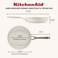 thumbnail image 2 of KitchenAid Hard-Anodized 2 Pcs Ceramic Induction Skillet Set, Dishwasher Safe and Oven Safe to 500°F, Porcelain White, 2 of 12