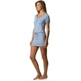 thumbnail image 2 of Casual Nights Women's Short Sleeve Striped Henley Nightie Shirt, 2 of 2