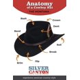 thumbnail image 4 of Men's Outback Wool Cowboy Hat Montana Brown Crushable Western Felt by Silver Canyon, Brown, X-Large, 4 of 8