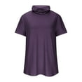 thumbnail image 4 of Women Turtleneck Short Sleeve with Face Mask Sun Protection UPF 50+ Fishing Hiking Shirt for Summer Causal, 4 of 5