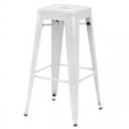 thumbnail image 1 of Ajax 30" Tabouret de Bar Style Tolix en Acier Contemporain - White, 1 of 2