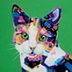 thumbnail image 1 of Wdftyju Kits de pintura de diamante 5D DIY Taladro redondo completo Mosaico de gato colorido (E1510) Wdftyju 7fa3pq0dd7es7xx8D01, 1 of 9
