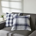 thumbnail image 6 of Better Homes & Gardens Reversible Plaid Decorative Square Pillow, 20" x 20", Navy, 6 of 7