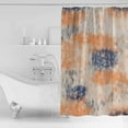 thumbnail image 4 of Small Stall Shower Curtain 36x72 Inch Narrow Half Size Orange Blue Bath Curtains Bathroom Decor Minimalist Smear Abstract Art Painting Waterproof Fabric Shower Curtain Set with Hooks 36 Inch, 4 of 6