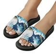 thumbnail image 5 of GZHJMY Stylish Slides for Women Men, The Great Wave of Kanagawa Soft Flexible Slip-on Sandals Slippers, 5 of 7
