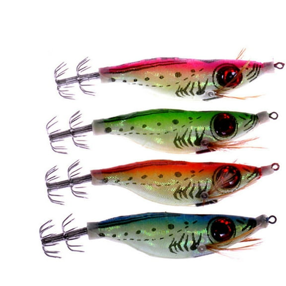Opolski Saltwater 3D Shrimp Fishing Lure Luminous Prawn Flick Bait Squid Jig Hook Tackle