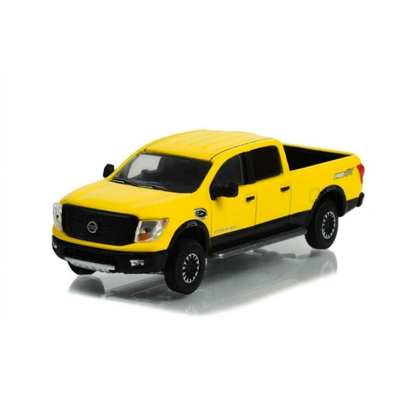 2018 Nissan Titan XD Pro-4X, Yellow - Greenlight 35250E/48 - 1/64 Scale Diecast Model Car