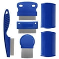 thumbnail image 1 of 6 Pieces Flea Comb, Dog Flea Comb Dog Grooming Flea Comb with Dense Rounded Teeth and 5 Style Stainless Steel, 1 of 5