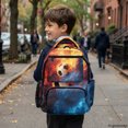 thumbnail image 6 of HELLHERO Soccer Water Fire Lightweight Kids Backpack with traspirante Breathable Book Bag, Breathable Strap 17 Inch Schoolbag for Middle High School Casual, 6 of 8