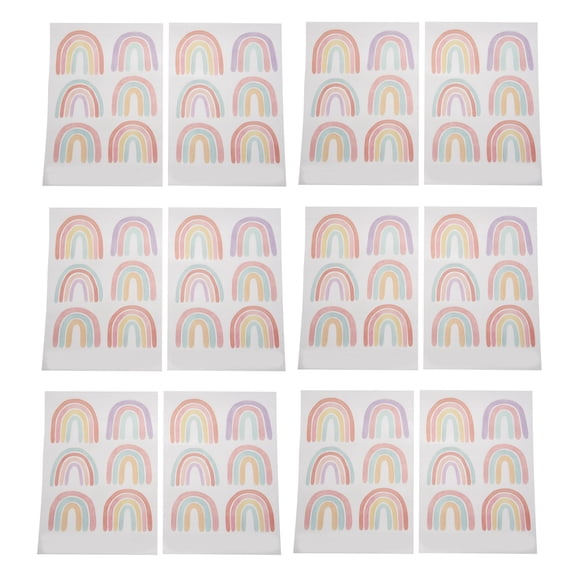 Rainbow Bedroom Decor for Girls Colorful Rainbow Wall Decals Room Decor for Kids Nursery Bedroom Decorations 72 Pieces