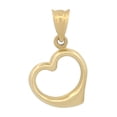 thumbnail image 1 of Dije Corazón Chico Curvo Para Dama Casa del Anillo Oro Sólido 14K amarillo, 1 of 5