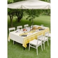 thumbnail image 3 of Outdoor Tablecloth with Umbrella Hole and Zipper, Yellow Truck Rectangle Table Cloth 60x120 Inch Waterproof Tablecloth, Spring Bees Daisy Car Star Buffalo Plaid Lines Picnic Table Cover for Patio, 3 of 7