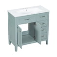 thumbnail image 6 of 36'' Bathroom Vanity Cabinet with Ceramic Sink, Overflow, 3 Drawers and Door, Solid Wood Frame Modern Storage Cabinet, 6 of 8