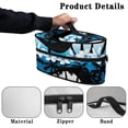 thumbnail image 5 of HELLHERO Travel Irons Organizer Coconut Tree Floral Pattern Travel Case and Hair Styling Tool, Case Only, 5 of 6