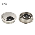 thumbnail image 4 of Uxcell 2 inch Cable Hole Cover Desk Grommet for Wire Organizer Zinc Alloy Brushed Silver 2pcs, 4 of 4