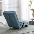 thumbnail image 3 of Newest Linen Massage Chaise Lounge Indoor with Remote Control,Ergonomic Electric Massage Long Lounger with 5 Modes for Office, Living Room,Bedroom (Blue), 3 of 11