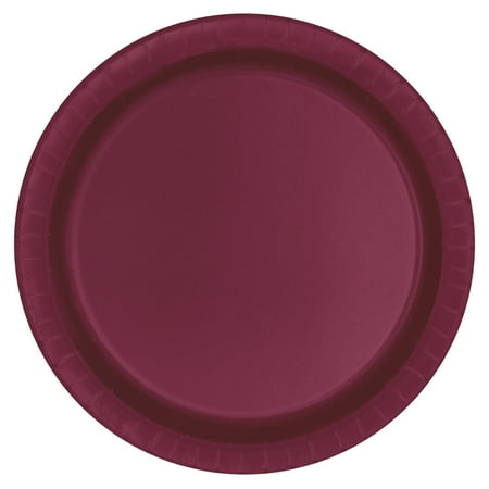 Disposable Paper Plates 9 Burgundy 20 Pieces by Way To Celebrate