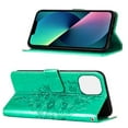 thumbnail image 2 of Compatible with iPhone 14 6.1 inch Case, Glitter Leather Flip Wallet Diamond Butterfly Shockproof Case with Card Holder Stand with Wrist Strap Compatible with iPhone 14,Green, 2 of 6