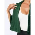 thumbnail image 5 of INSPIRE CHIC Sequin Jackets for Women's Velvet Capelet Cocktail Sprakly Bolero Shrugs L Dark Green, 5 of 6