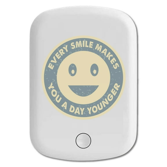 DistinctInk Magnetic Battery Pack, 5000 mAh Wireless Portable Charger with USB-C Cable, Compatible with MagSafe iPhone 14 / 13 / 12 Series - Smile Makes A Day Younger