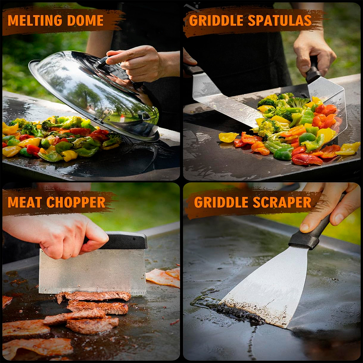 15-Piece Flat Top Griddle Accessory Kit with Spatulas & Tools photo 3