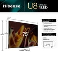 thumbnail image 3 of TV Hisense 75 pulgadas4K Ultra HD Smart TV MiniLED Pro 75U8N, 3 of 4
