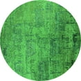 thumbnail image 1 of Ahgly Company Indoor Round Oriental Green Industrial Area Rugs, 3' Round, 1 of 4