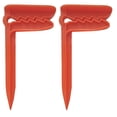 thumbnail image 2 of Dusknt 2Pc Beach Vacation Essentials Plastic Rv Outdoor Clips Windproof Towel Clamps Camping Picnic Mat Fasteners Anchor Stakes, Orange, 2 of 4