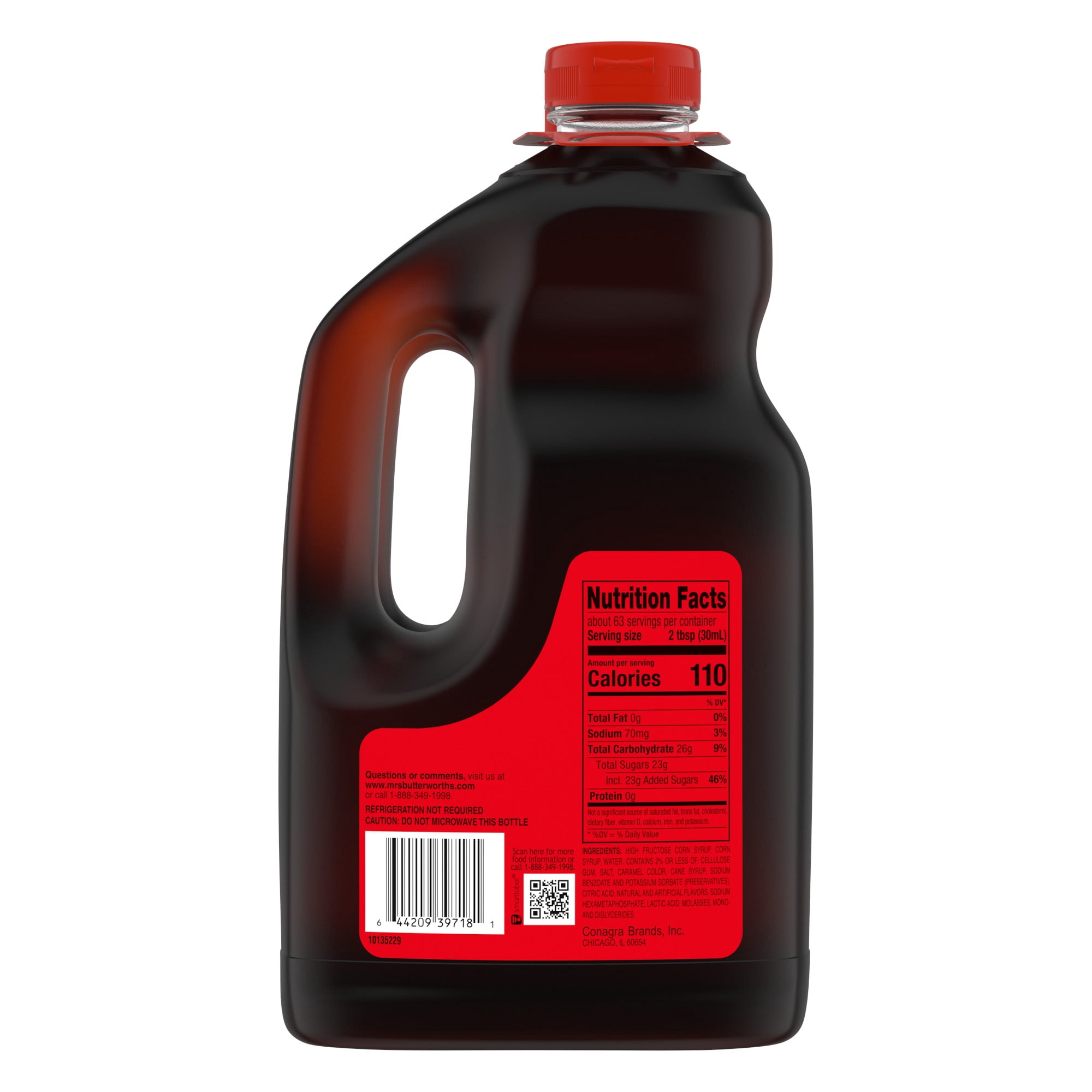 (6 pack) Mrs. Butterworth's Original Pancake Syrup, 64 fl oz
