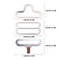 thumbnail image 2 of Shisuyan Cravate Réglable Boucles Fer 50 Ensembles 0.9X0.5X0.1In, 2 of 8