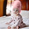 thumbnail image 4 of Bonnet Tricoté Hiver pour Bébé Filles Enfants Chaud Coton Perle Crochet Bonnet, 4 of 4