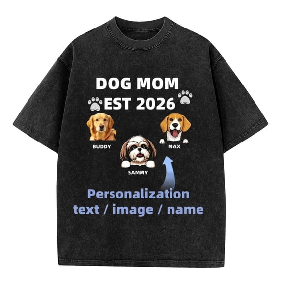 Custom T-Shirt Personalized Photo Text Casual Tee