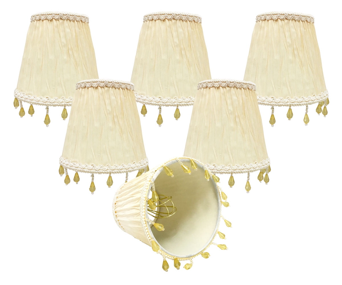 Royal Designs, Inc. Clip on Ruche Pleated Empire Chandelier Lamp Shade