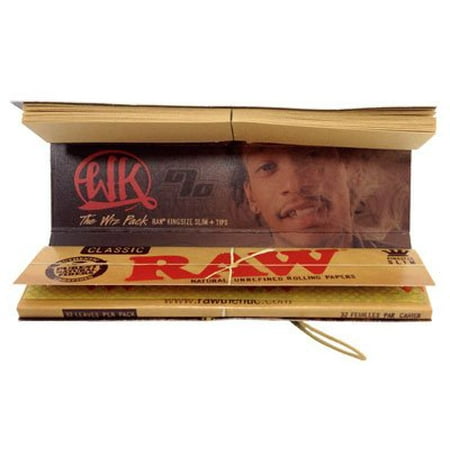 Raw King Size Papers Wiz Khalifa Raw Connoisseur King Size Slim Rolling Papers With Tips 1 Pack, RAW has earned itself a cult-like following among natural-minded.., By Raw Threads ()