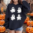 thumbnail image 3 of bbymog Halloween Cute Hoodies for Girls 10-12 Long Sleeve Spooky Graphic Hoodie Sweatshirt Fall Casual Boy Clothes Navy C 13 Years, 3 of 10