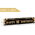 thumbnail image 2 of Large Happy 16-60th Birthday Decoration Banner, Black and Gold Happy Birthday Banner Sign, Birthday Party Decorations Supplies, 2 of 10