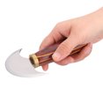 thumbnail image 4 of Cuchillo de cuero, herramienta de corte, forma redonda, acero importado, accesorios para manualidades DIY, 4 of 8