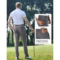 thumbnail image 2 of PULI Men’s Stretch Golf Pants Slim Fit Waterproof Tapered Work Casual Hiking & Travel Pants, 2 of 5