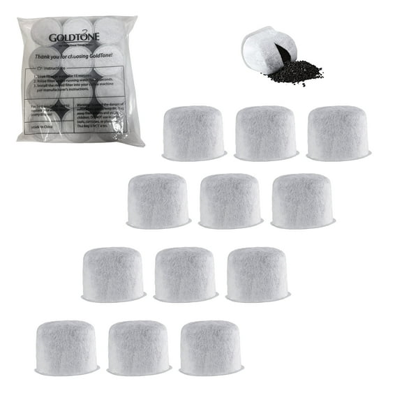 GOLDTONE 12 Pack Water Filters For CAPRESSO Coffee Maker Activated Charcoal Filter Water Replacement Charcoal Water Filters For CAPRESSO Coffee Machines Cartridges Replaces 4440.90 Water Filters