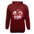 thumbnail image 5 of YOIAVAIOY Valentines Day Love Heart Hoodies Mens Valentine Graphic Long Sleeve Pullover Girlfriend Casual Sweatshirt Wine XL, 5 of 5