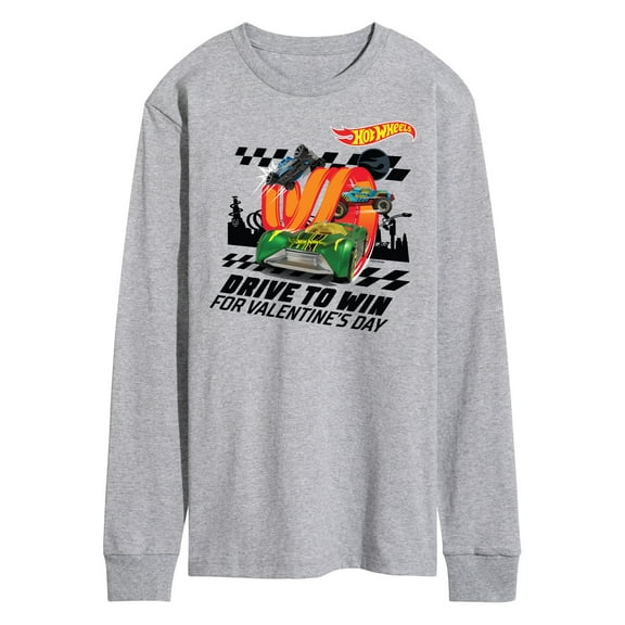 Hot Wheels - Valentine's Drive to Win - Men's Long Sleeve T-Shirt