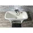thumbnail image 4 of Aqua Eden VCTQ7D6732NLW 67-Inch Cast Iron Rectangular Double Ended Clawfoot Tub (7-Inch Faucet Drillings) in White, 4 of 7